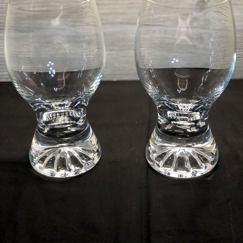 Gorgeous Vintage Bohemia Crystal-Crystalex Footed Goblets